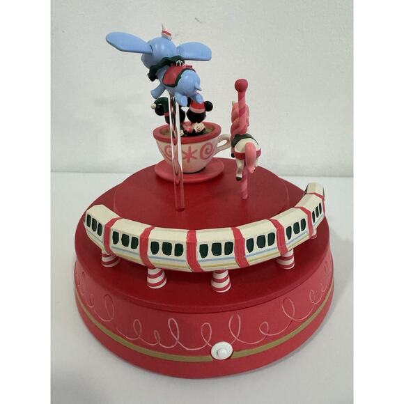 NEW Disney Musical Figure Mickey and Minnie Mouse Monorail Holiday Christmas Red - Picture 3 of 4